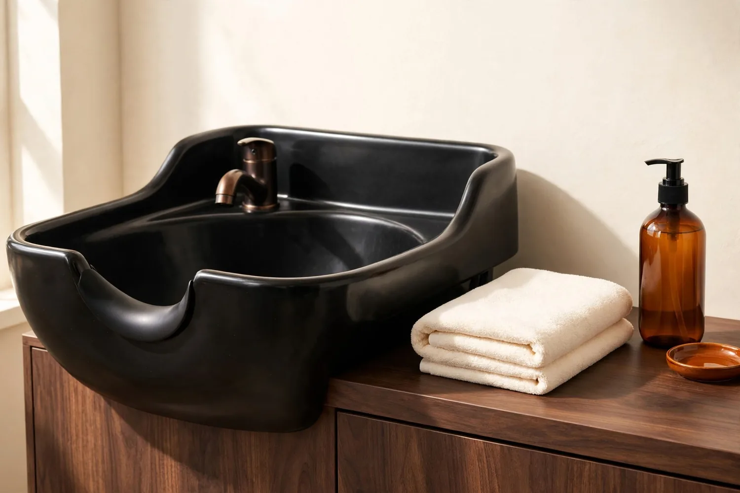 A backwash basin
