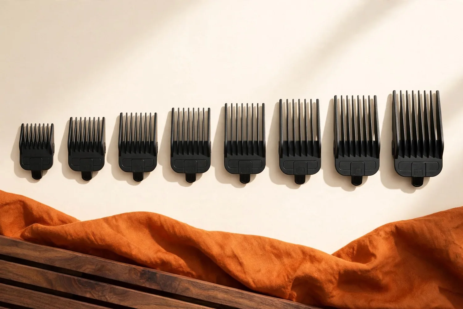 Clipper guards in a row