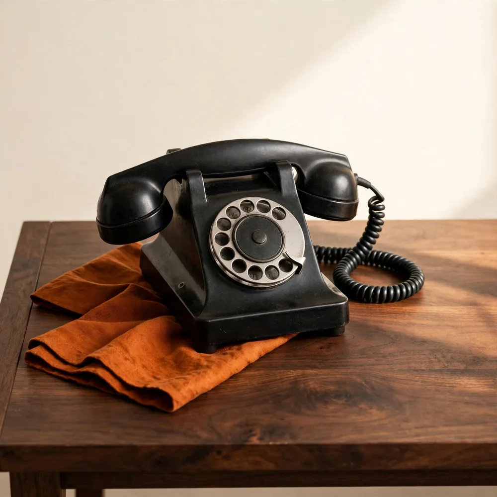 A rotary telephone