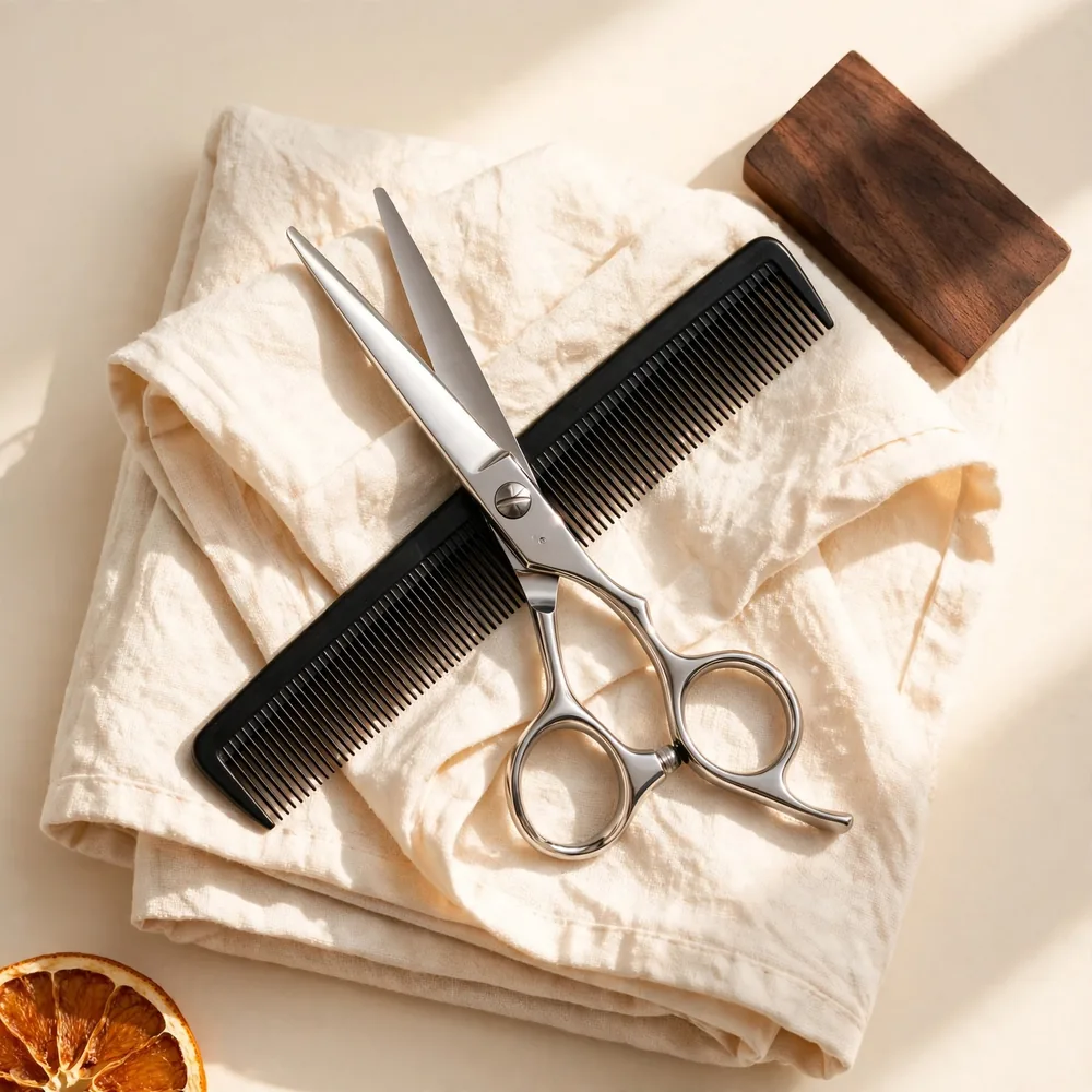 Scissors and a comb